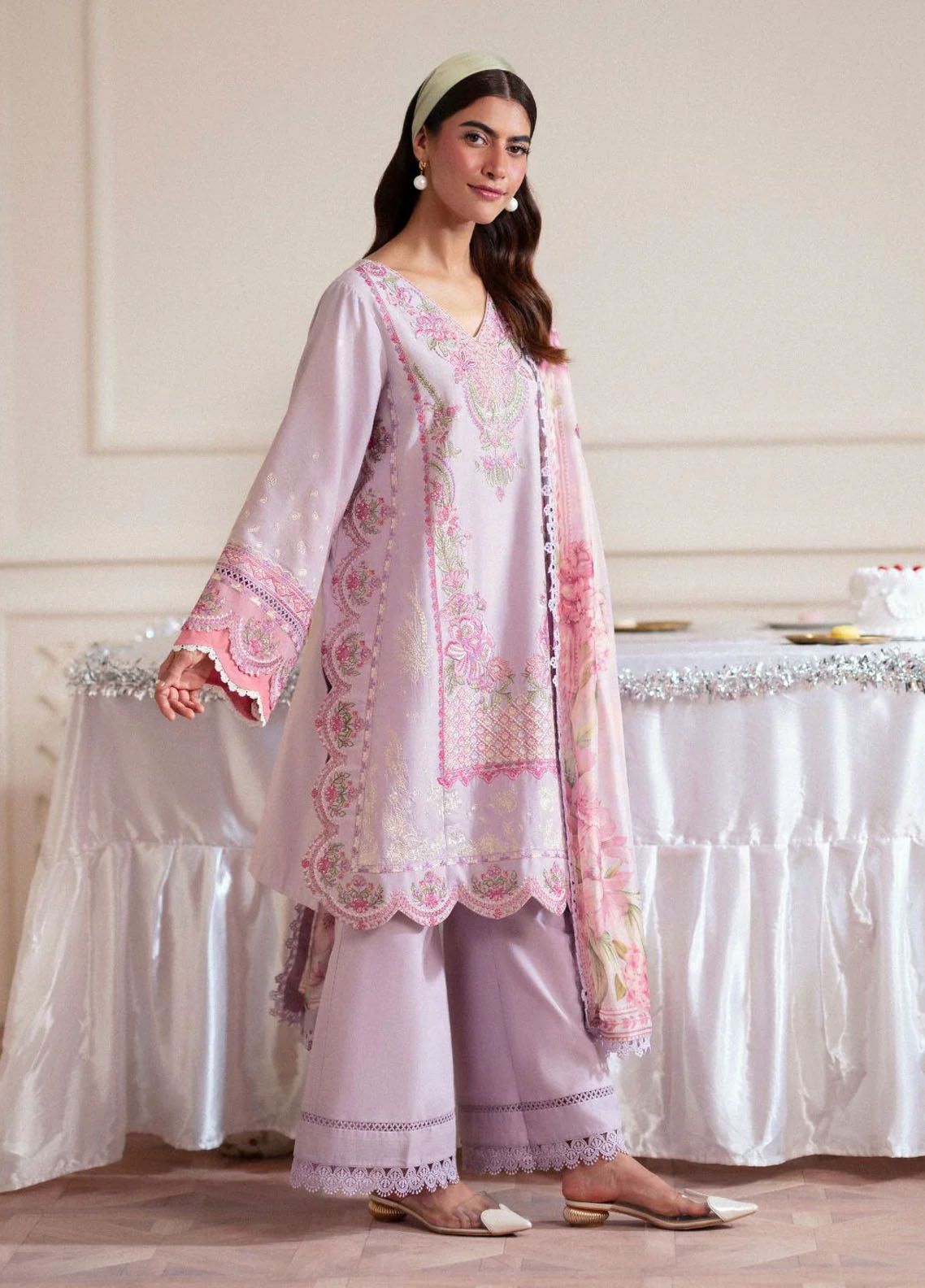 Signature by AJR Embroidered Lawn Suits Unstitched 3 Piece AJR25SL D-08 Thistel