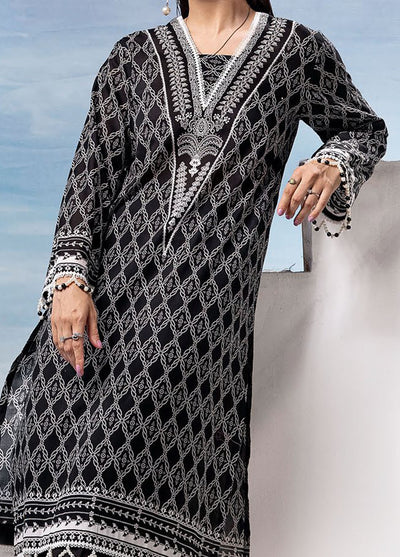 Slate By Gul Ahmed Black And White Unstitched Collection 2024 BT-42006