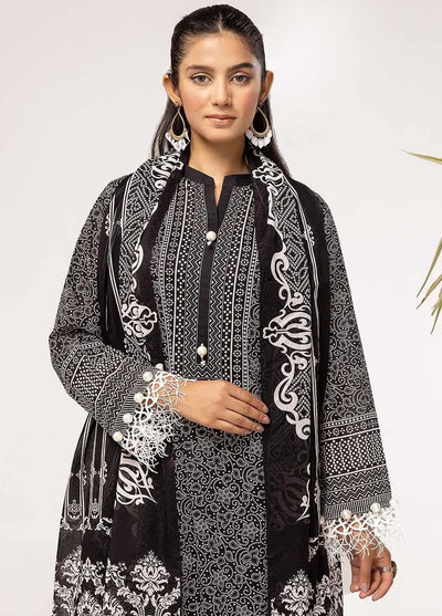 Slate By Gul Ahmed Black And White Unstitched Collection 2024 B-42001