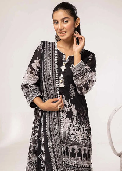 Slate By Gul Ahmed Black And White Unstitched Collection 2024 B-42018