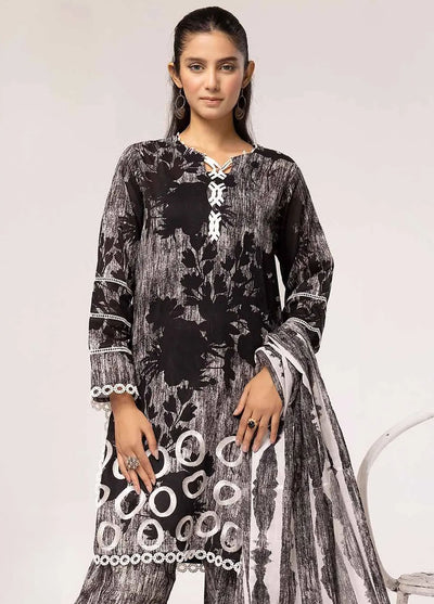 Slate By Gul Ahmed Black And White Unstitched Collection 2024 B-42027