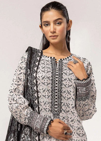 Slate By Gul Ahmed Black And White Unstitched Collection 2024 B-42028
