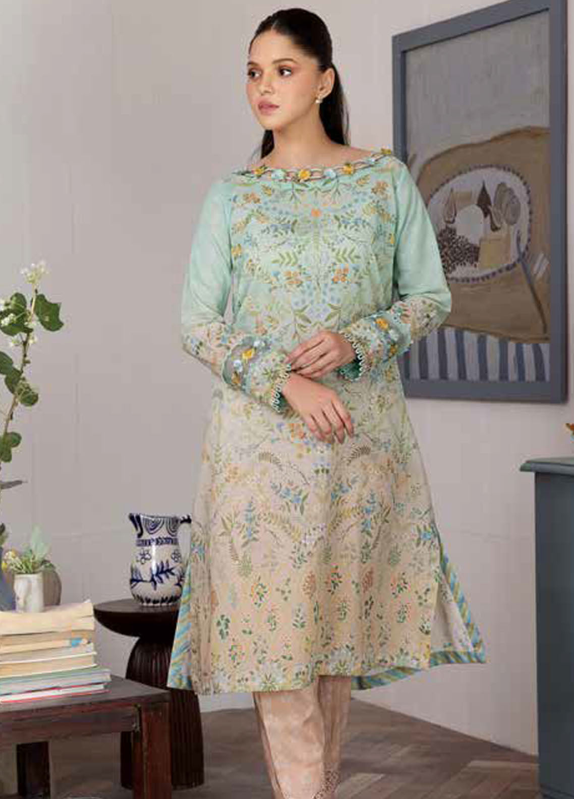 Sobia Nazir Basic Unstitched Lawn Summer Collection 2024 2B