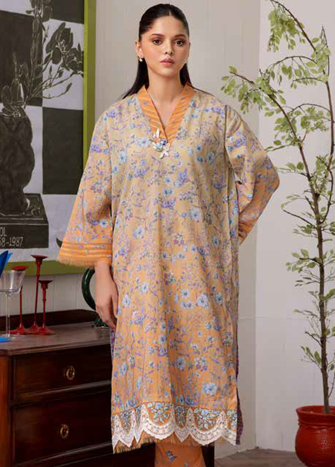Sobia Nazir Basic Unstitched Lawn Summer Collection 2024 4A