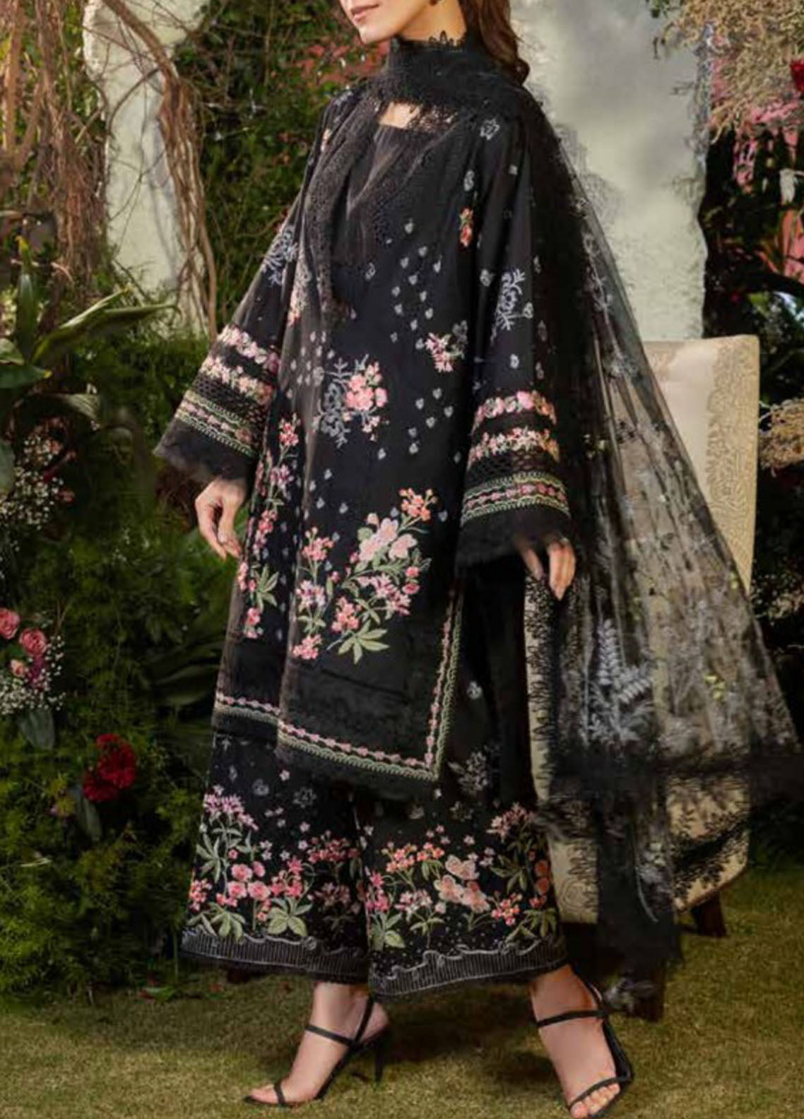 Sobia Nazir Embroidered Lawn Suit Unstitched 3 Piece D-14B