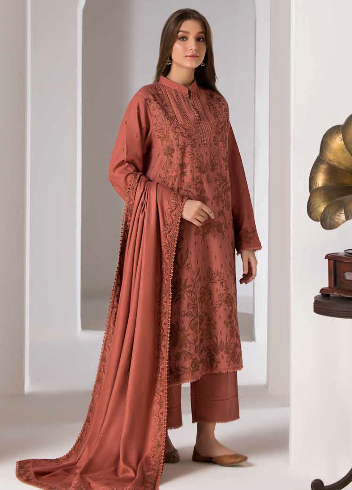 Sobia Nazir Embroidered Suit Unstitched 3 Piece SN24W D-03 B - Winter Collection