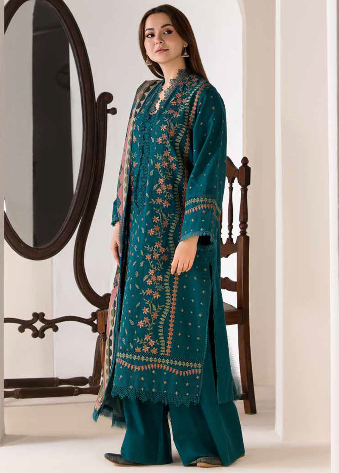 Sobia Nazir Embroidered Suit Unstitched 3 Piece SN24W D-05 A - Winter Collection