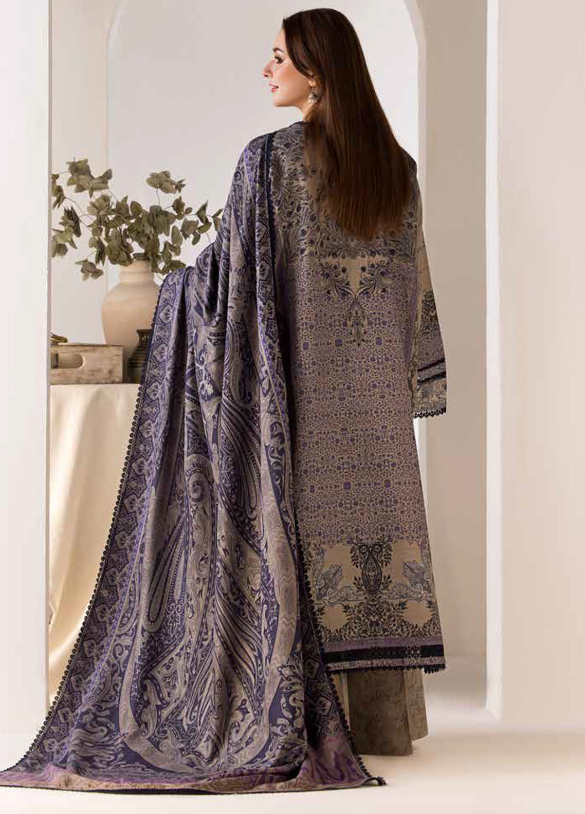 Sobia Nazir Embroidered Suit Unstitched 3 Piece SN24W D-07 B - Winter Collection