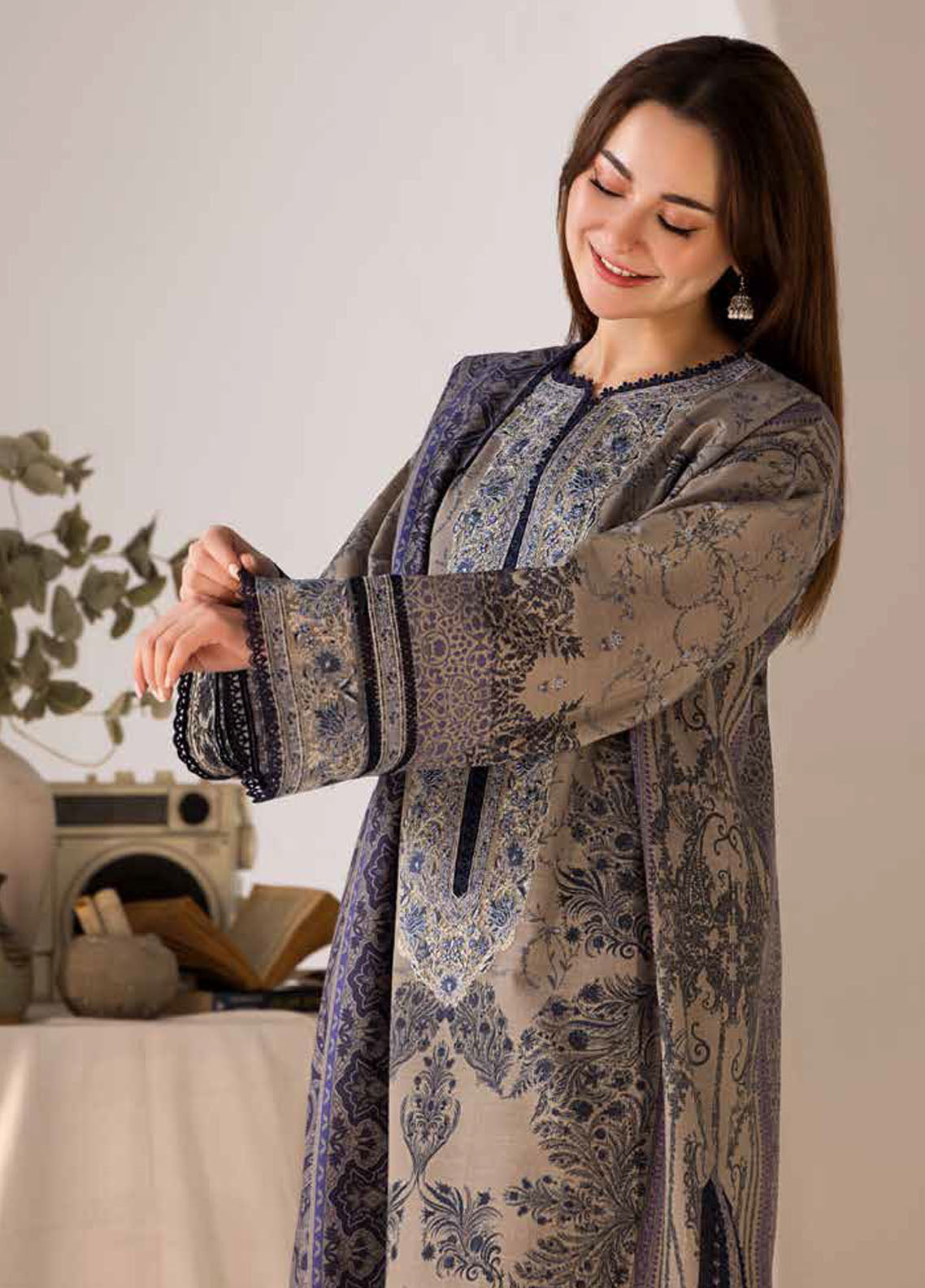 Sobia Nazir Embroidered Suit Unstitched 3 Piece SN24W D-07 B - Winter Collection