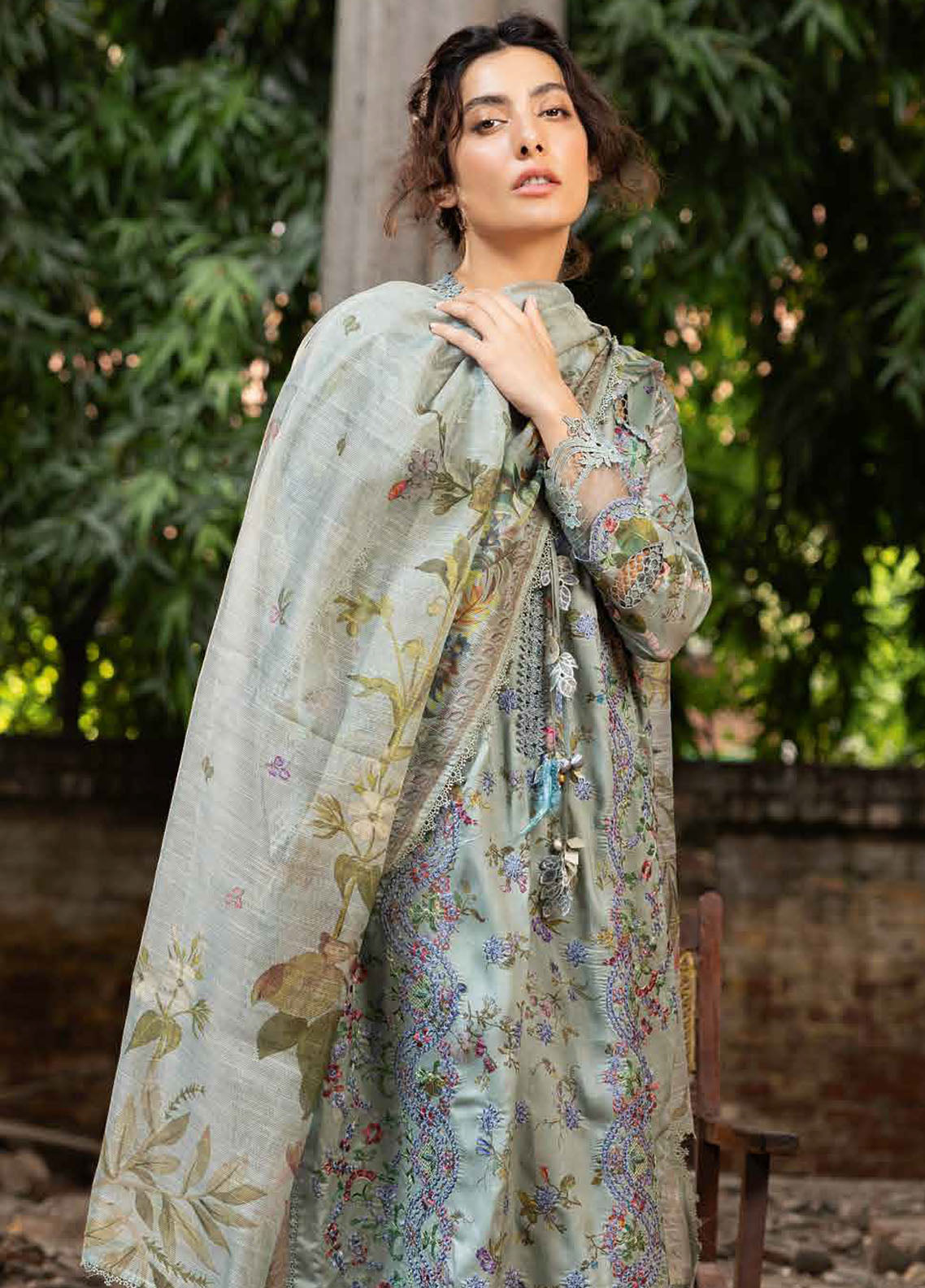 Sobia Nazir Embroidered Suits Unstitched 3 Piece SN24FE D-02 A - Fall Winter Collection