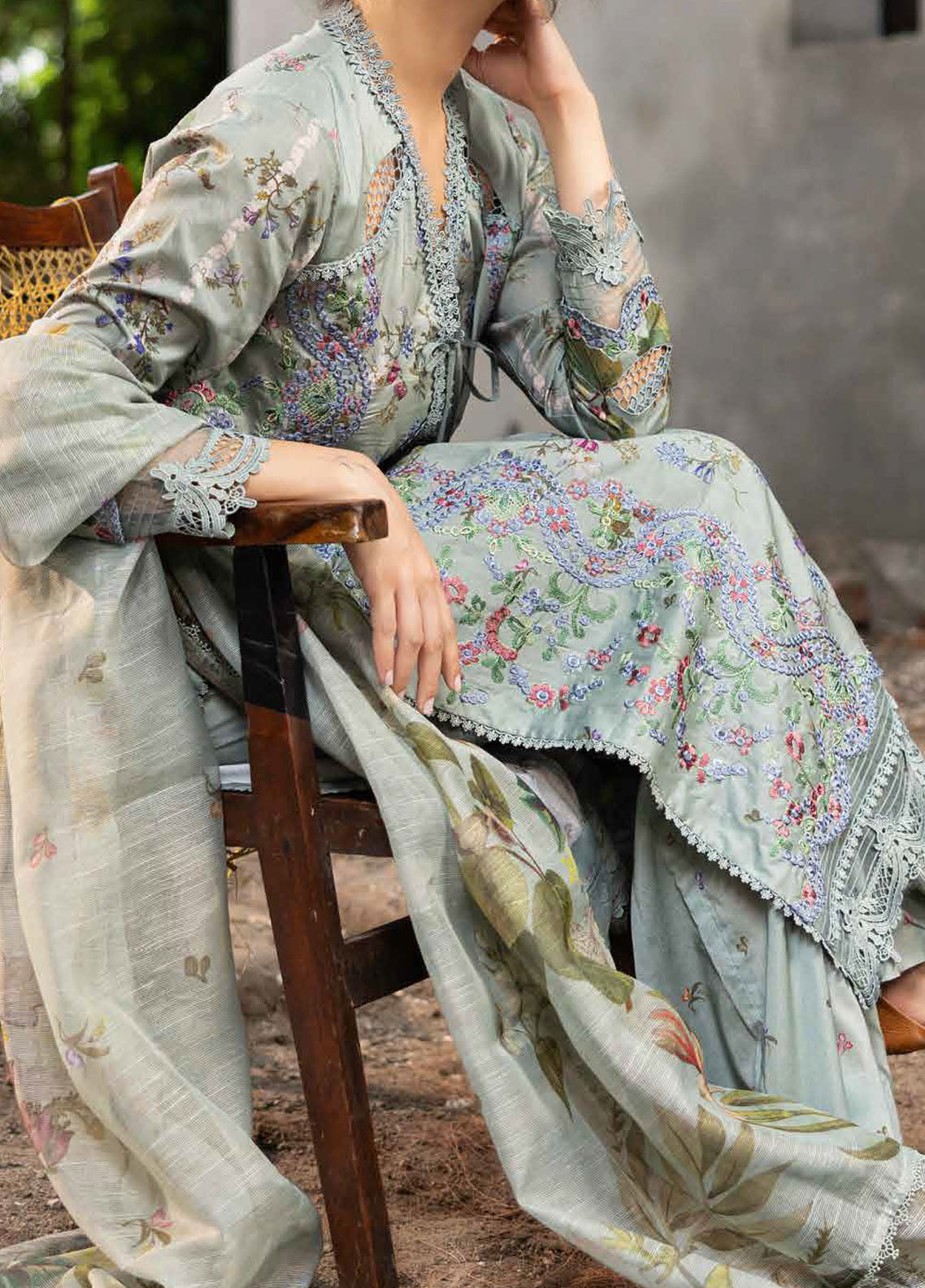 Sobia Nazir Embroidered Suits Unstitched 3 Piece SN24FE D-02 A - Fall Winter Collection