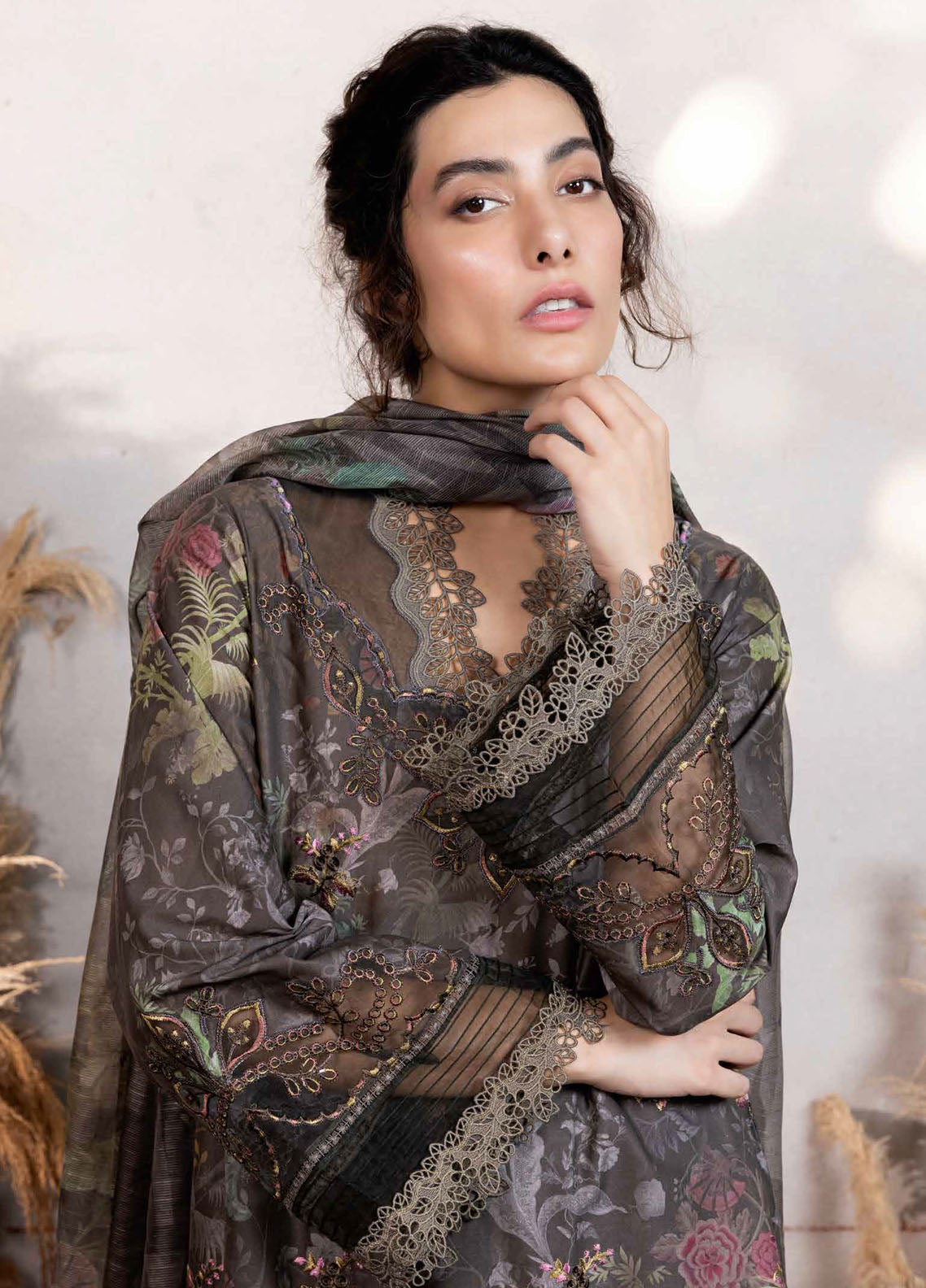 Sobia Nazir Embroidered Suits Unstitched 3 Piece SN24FE D-03 B - Fall Winter Collection