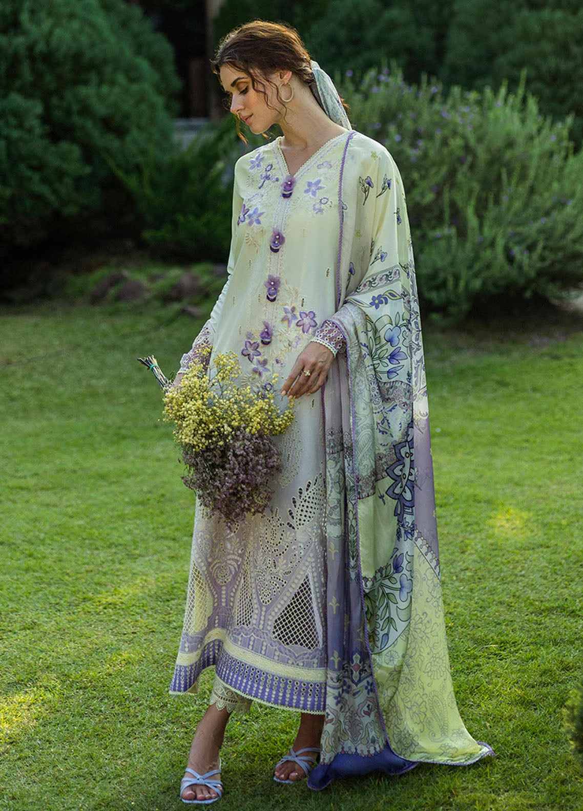 Solace Ombre by Mushq Chikankari Lawn Suit Unstitched 3 Piece D-01 Gioia