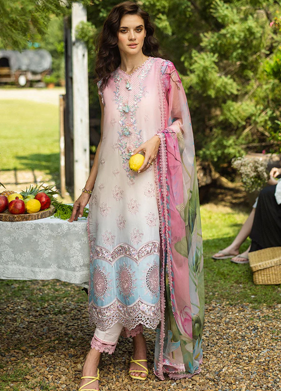 Solace Ombre by Mushq Chikankari Lawn Suit Unstitched 3 Piece D-02 Sorriso