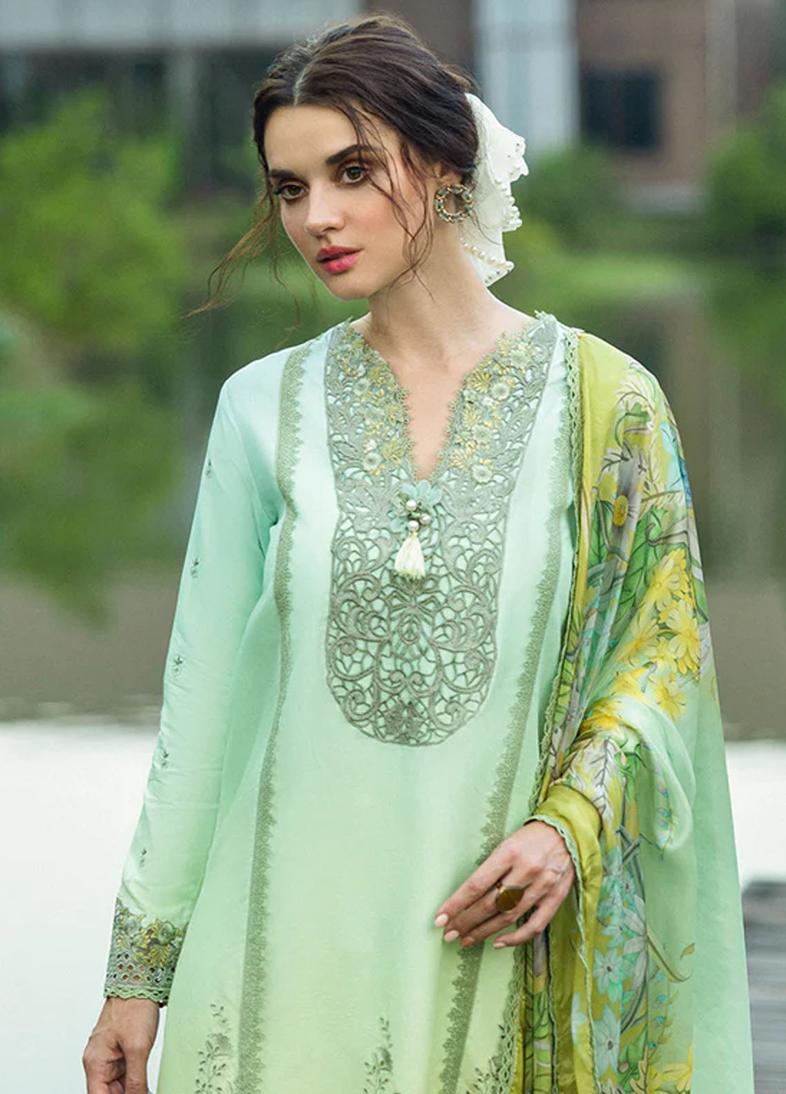 Solace Ombre by Mushq Chikankari Lawn Suit Unstitched 3 Piece D-07 Unione