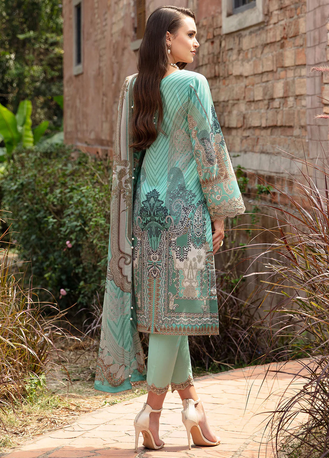 Springtime Ballet by Gulaal Luxury Lawn Collection 2024 Vol-1 D-06 Celine