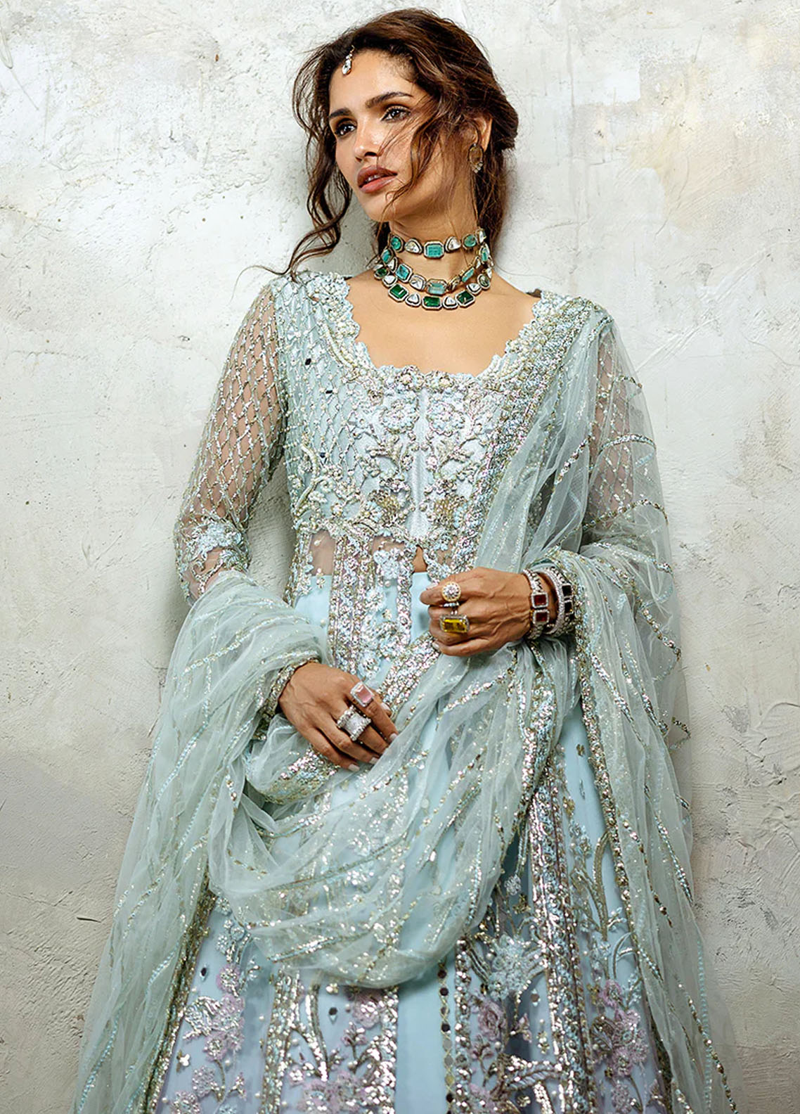 Stardust by Mushq Unstitched Wedding Collection 2024 MWD-08 Silver Screen