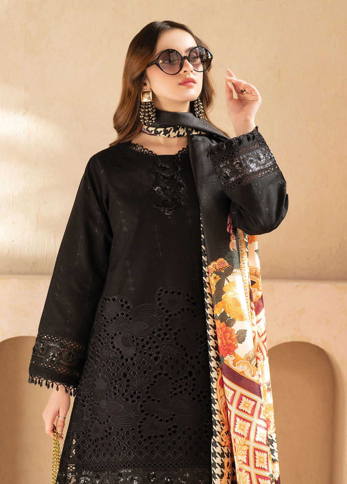 Stella by Mahnur Embroidered Lawn Suit Unstitched 3 Piece D5 A - Vespera