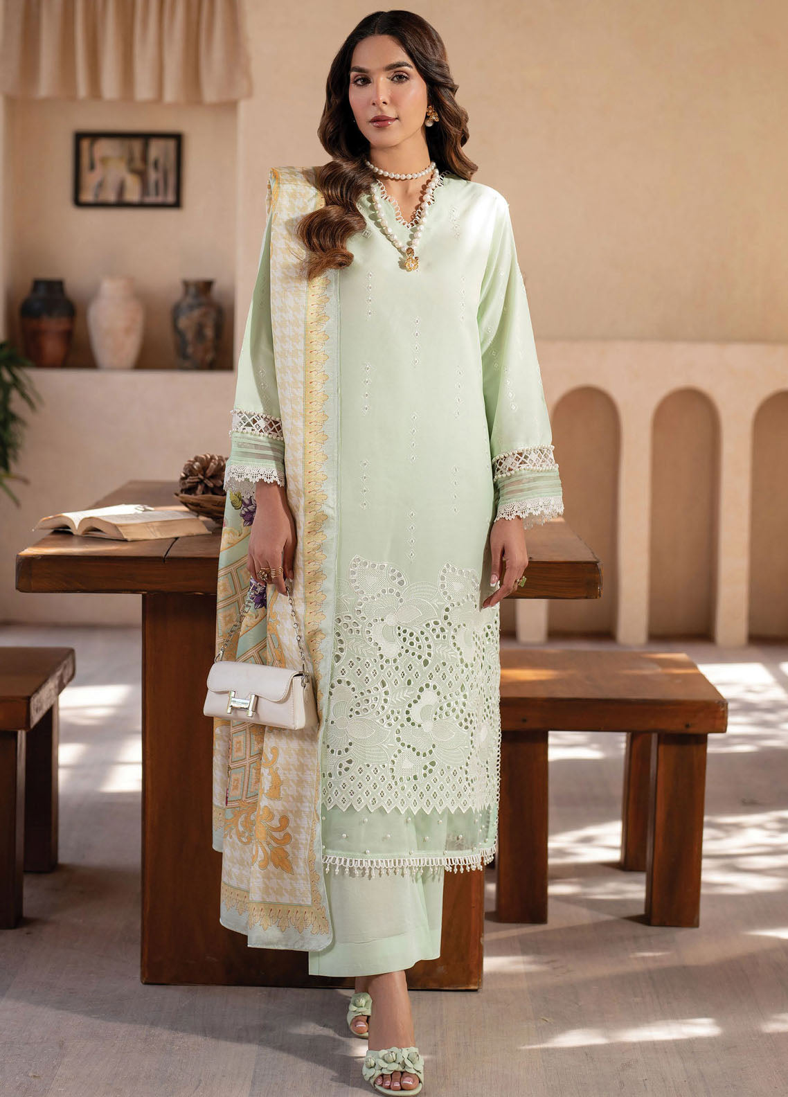 Stella by Mahnur Embroidered Lawn Suit Unstitched 3 Piece D5 B - Delphine