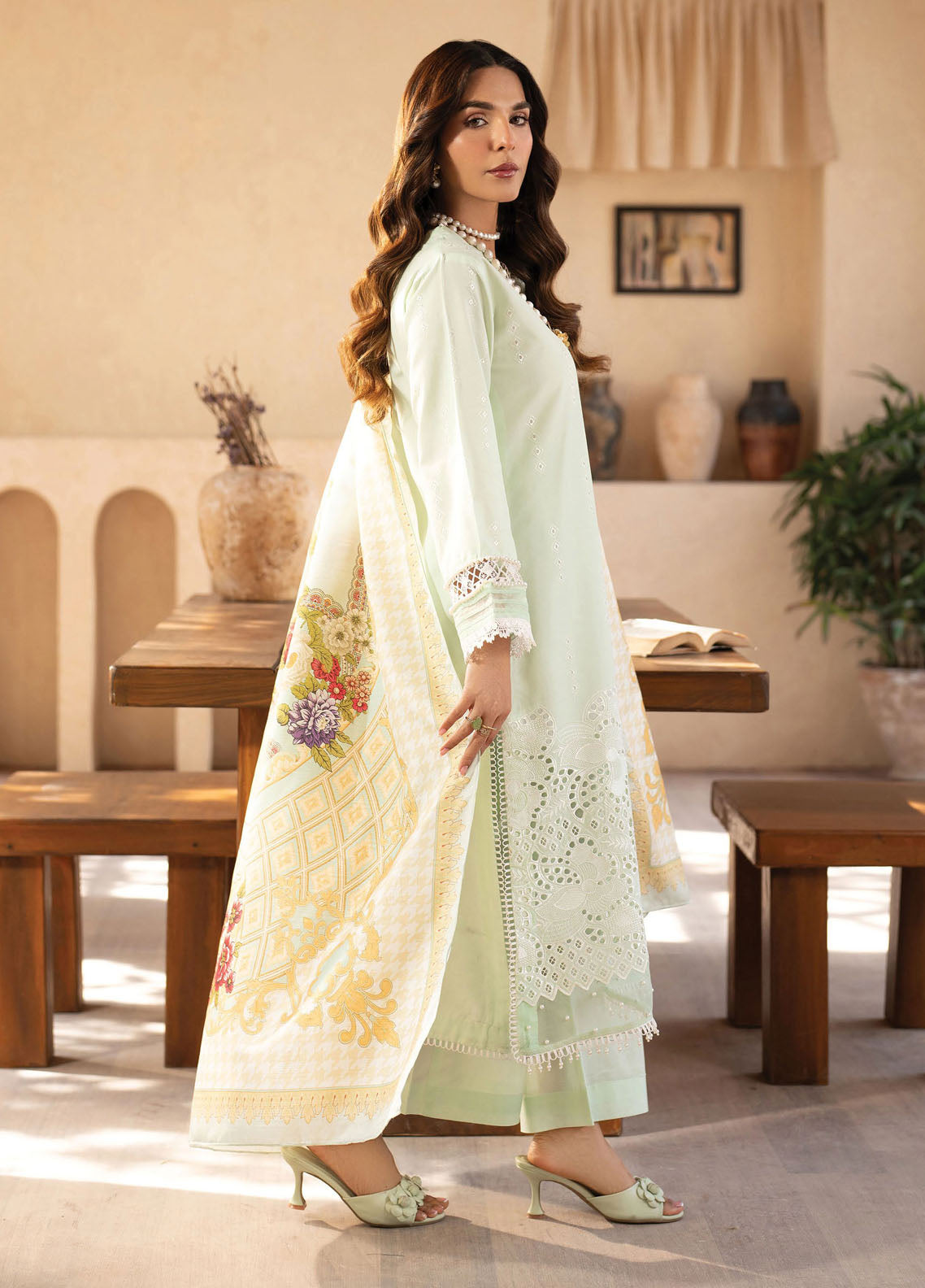 Stella by Mahnur Embroidered Lawn Suit Unstitched 3 Piece D5 B - Delphine