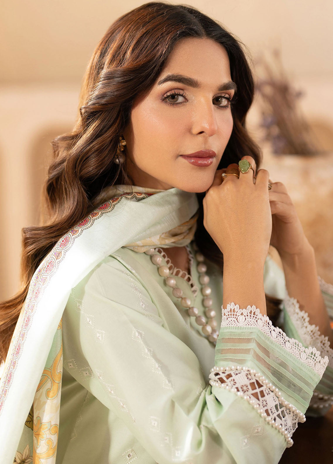 Stella by Mahnur Embroidered Lawn Suit Unstitched 3 Piece D5 B - Delphine