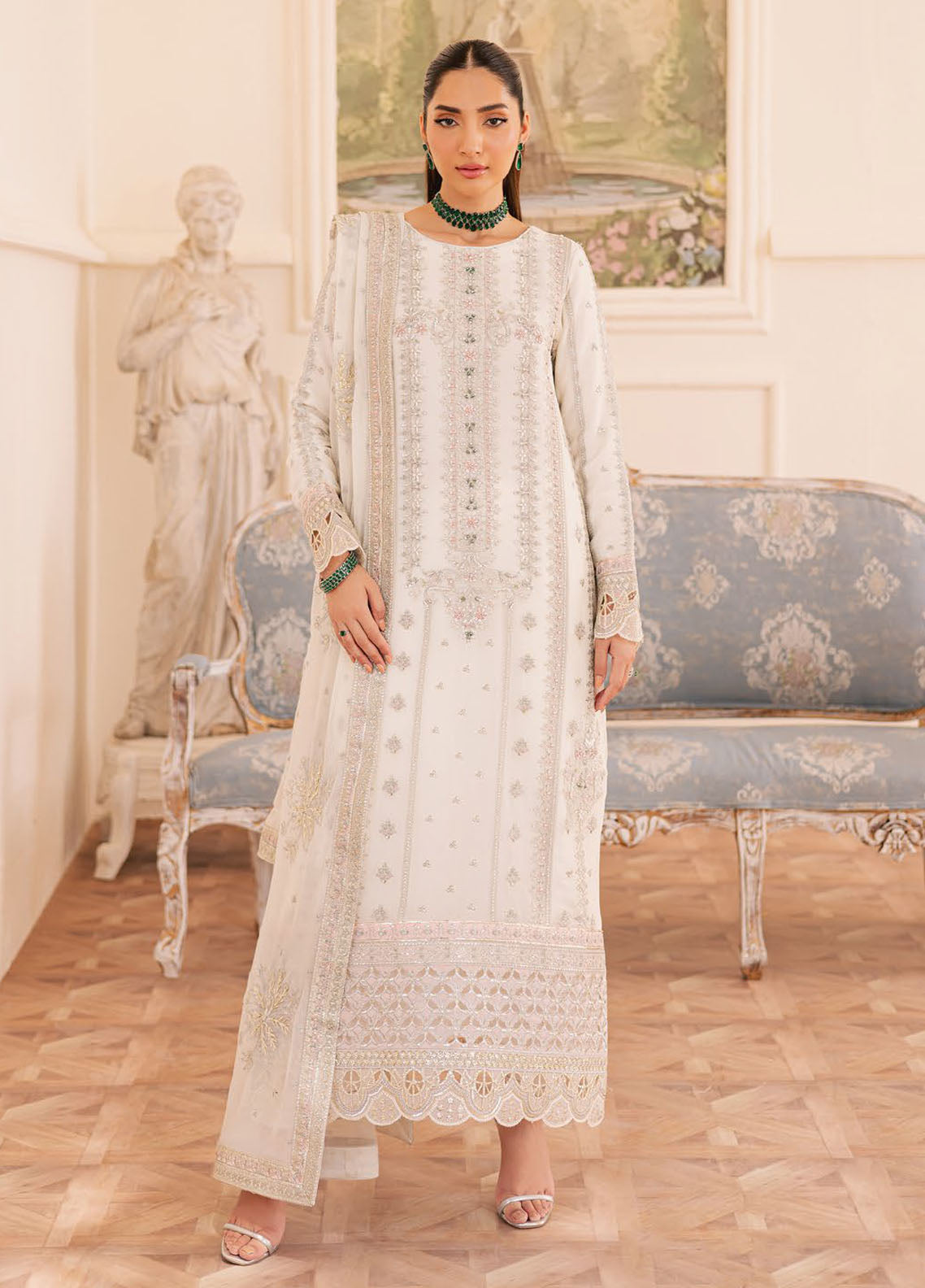 Suave by Emaan Adeel Embroidered Chiffon Suits Unstitched 3 Piece EA25LF Ezelle - Formals Collection