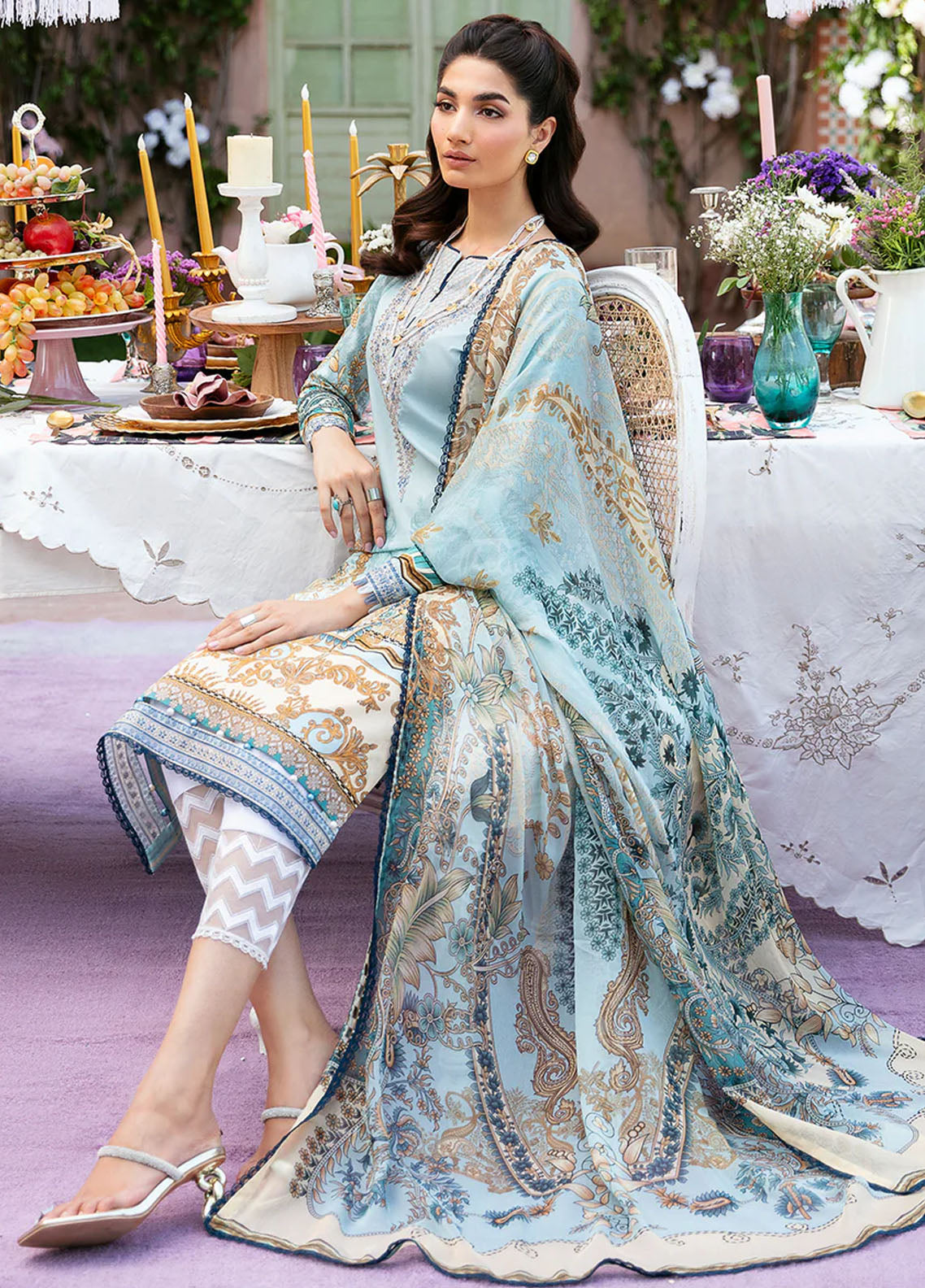 Summer Glow by Gulaal Unstitched Lawn Collection 2024 Vol-3 D-02 Amayrah