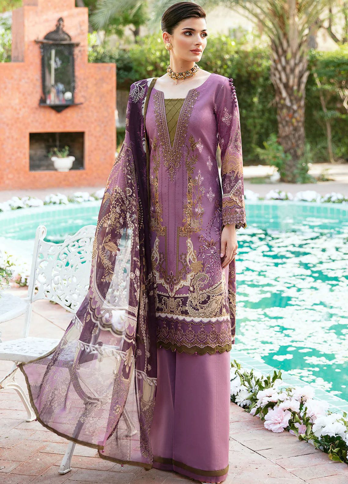 Summer Glow by Gulaal Unstitched Lawn Collection 2024 Vol-3 D-03 Esmeray