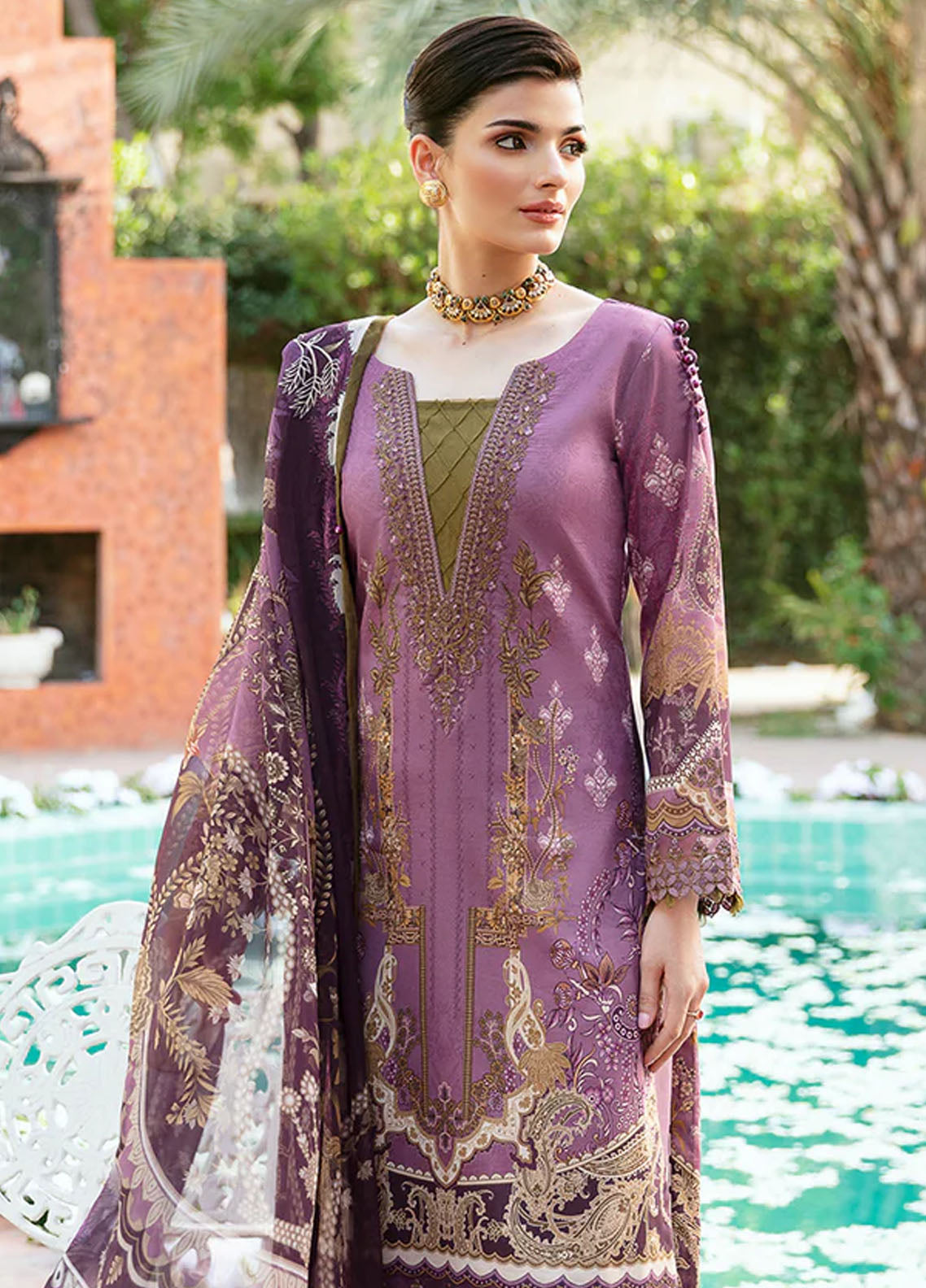 Summer Glow by Gulaal Unstitched Lawn Collection 2024 Vol-3 D-03 Esmeray