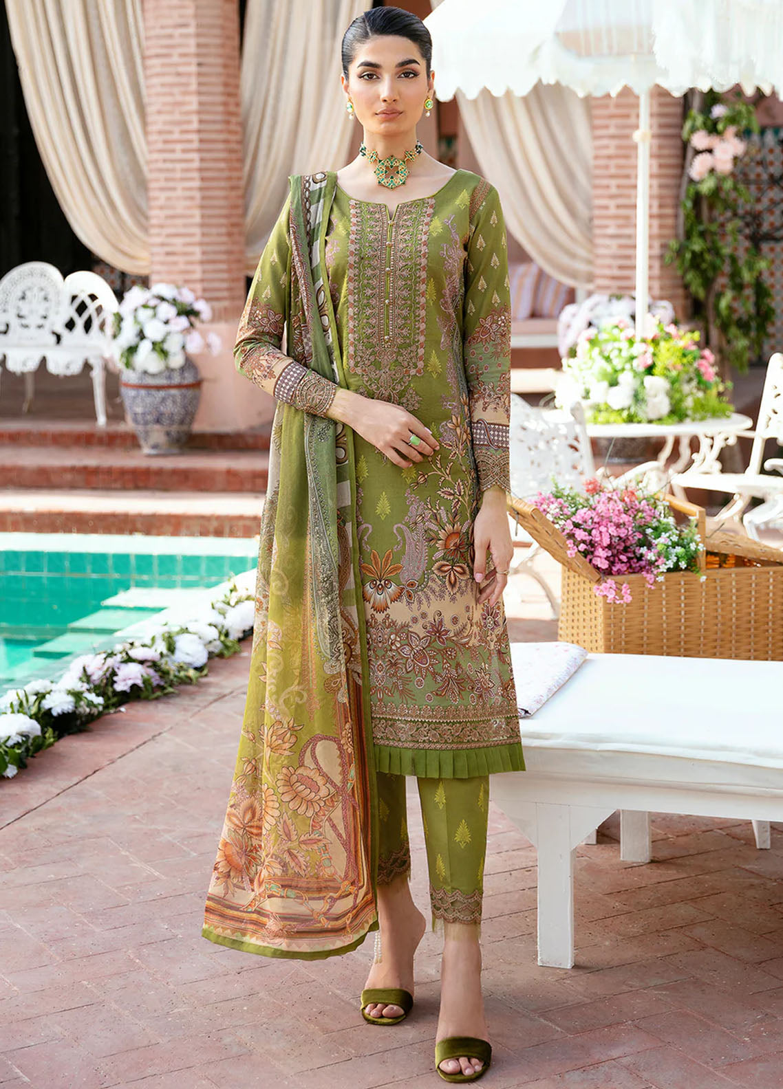 Summer Glow by Gulaal Unstitched Lawn Collection 2024 Vol-3 D-04 Alicia