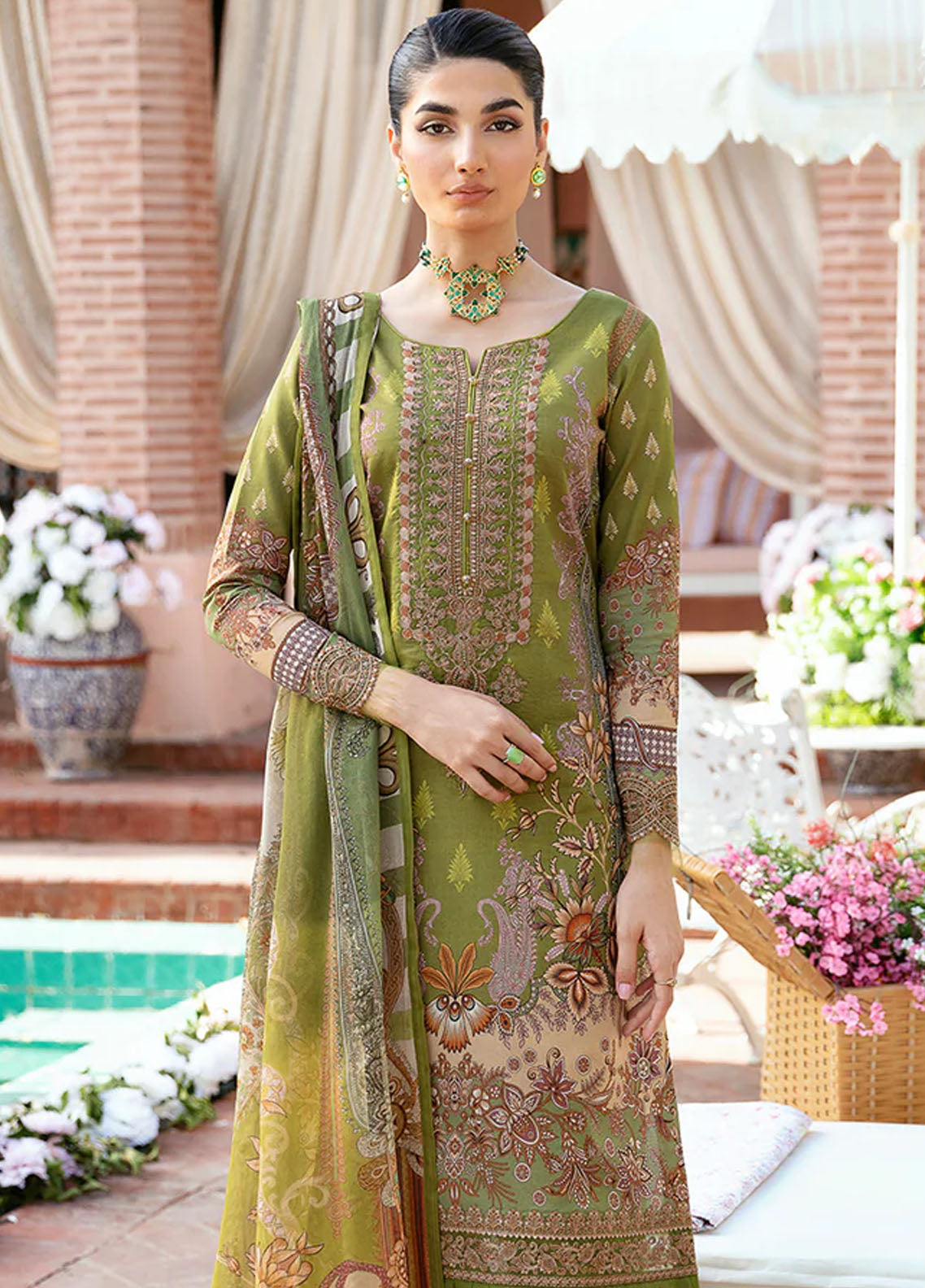 Summer Glow by Gulaal Unstitched Lawn Collection 2024 Vol-3 D-04 Alicia