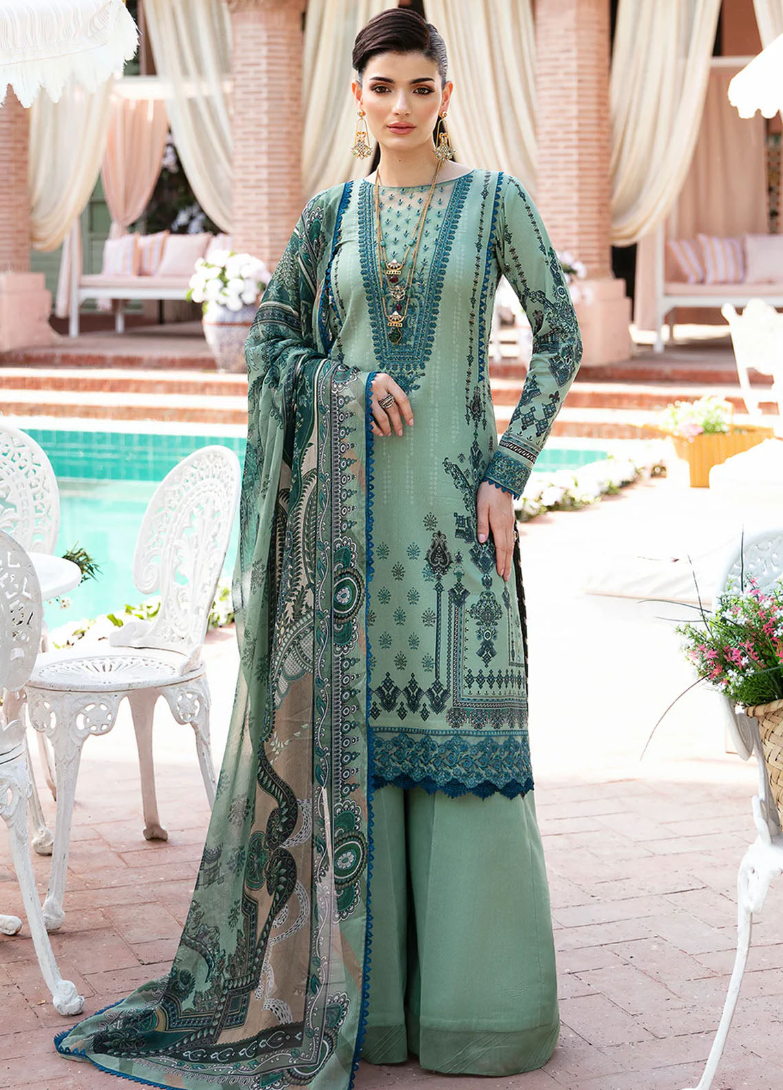 Summer Glow by Gulaal Unstitched Lawn Collection 2024 Vol-3 D-05 Anadiya