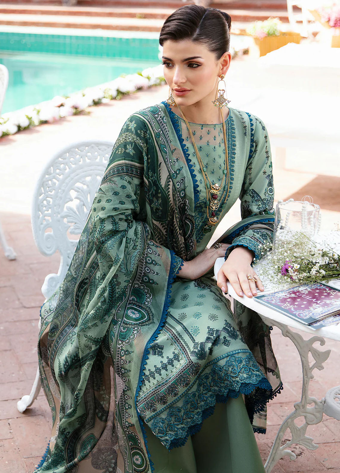 Summer Glow by Gulaal Unstitched Lawn Collection 2024 Vol-3 D-05 Anadiya
