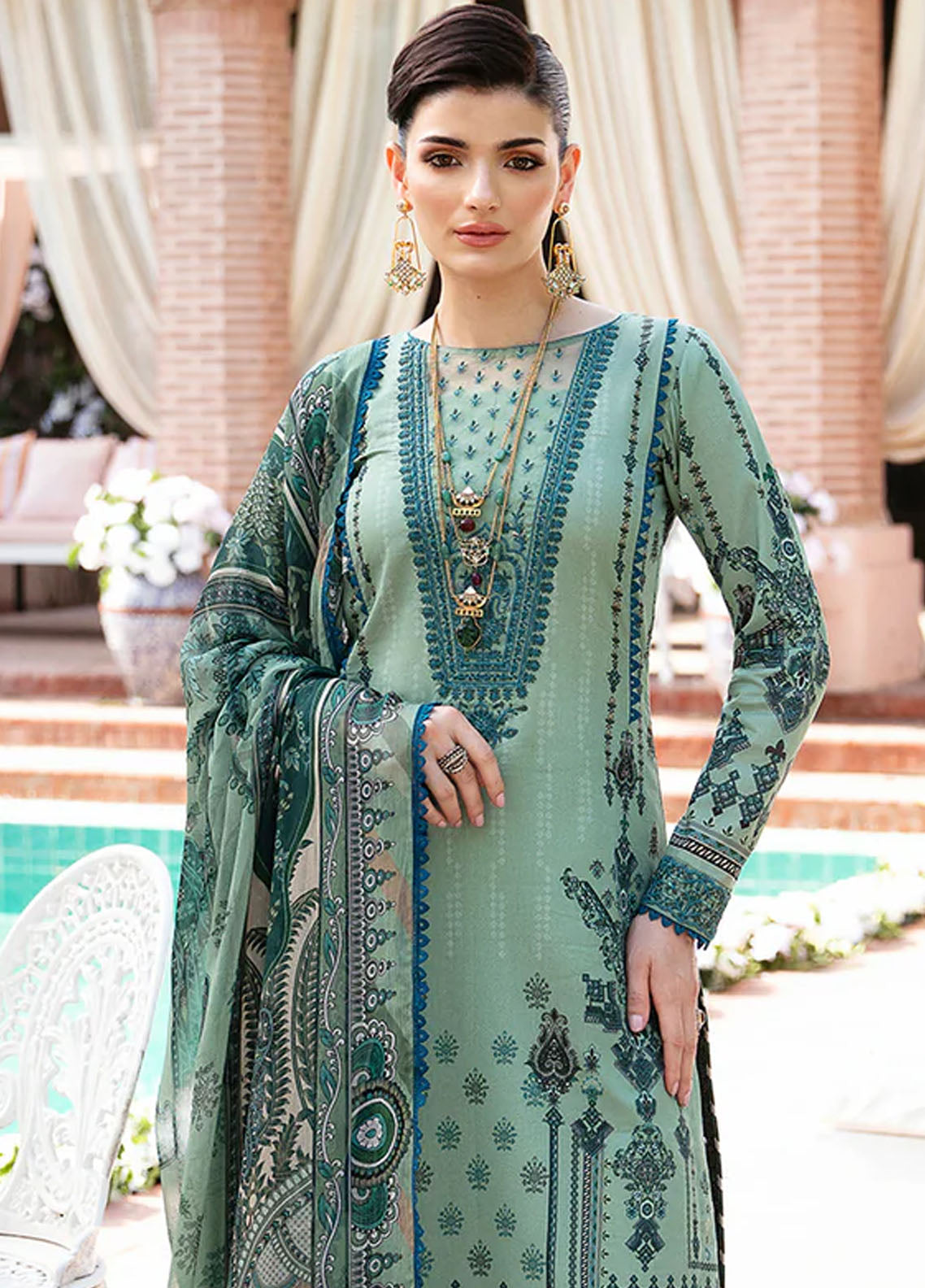 Summer Glow by Gulaal Unstitched Lawn Collection 2024 Vol-3 D-05 Anadiya