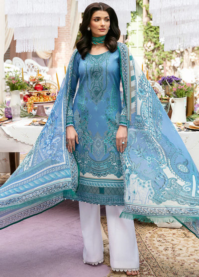 Summer Glow by Gulaal Unstitched Lawn Collection 2024 Vol-3 D-07 Elaine