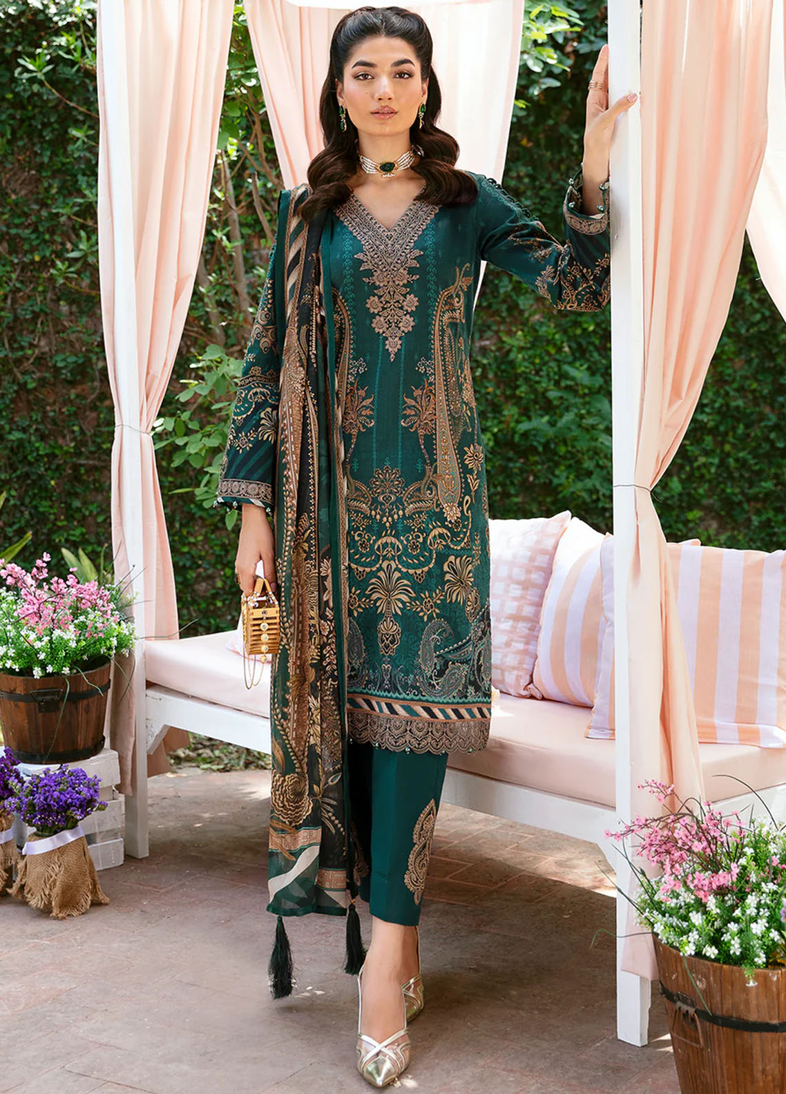 Summer Glow by Gulaal Unstitched Lawn Collection 2024 Vol-3 D-08 Emmeline