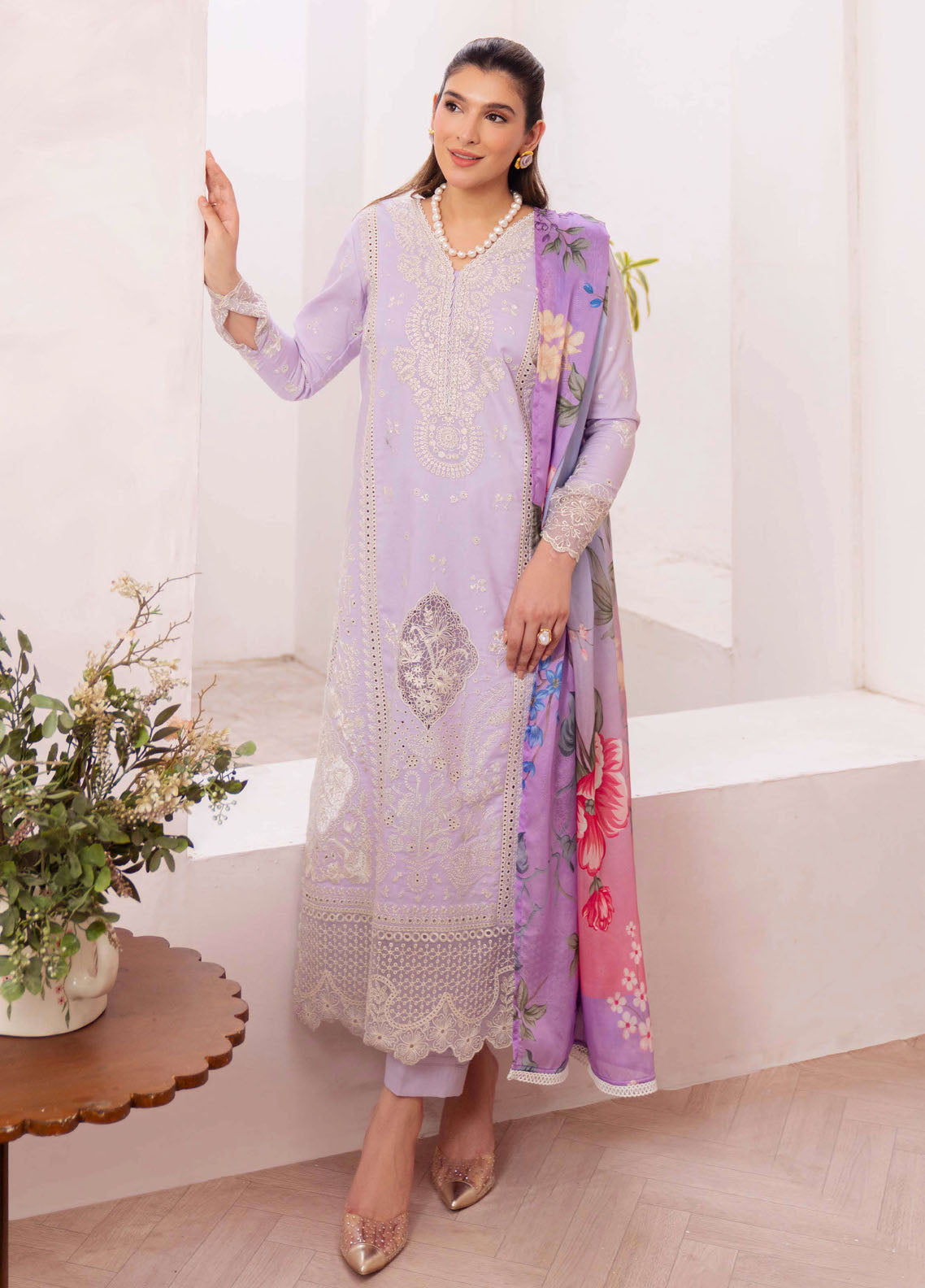 Symphony by Neeshay Embroidered Lawn Suits Unstitched 3 Piece NSH25SLL Muse