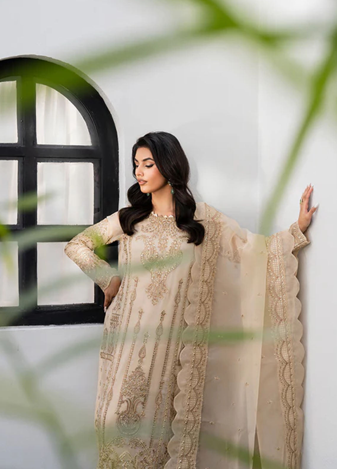 Tarz by Freesia Premium Embroidered Chiffon Suits Unstitched 3 Piece FRE25T FW-40048 Bardia