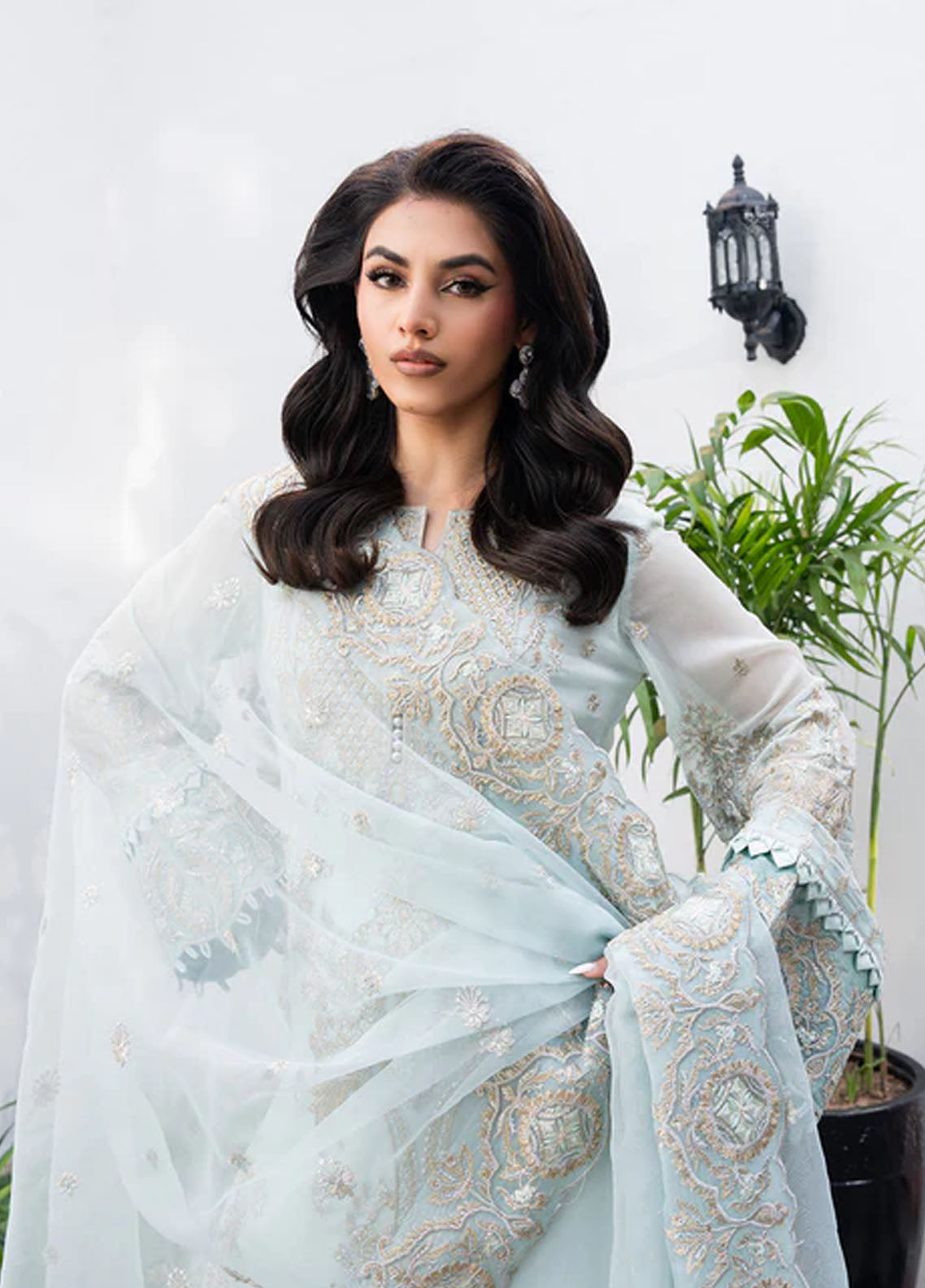 Tarz by Freesia Premium Embroidered Chiffon Suits Unstitched 3 Piece FRE25T FW-40046 Tiam