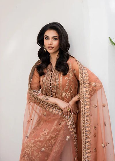 Tarz by Freesia Premium Embroidered Chiffon Suits Unstitched 3 Piece FRE25T FW-40041 Ilas