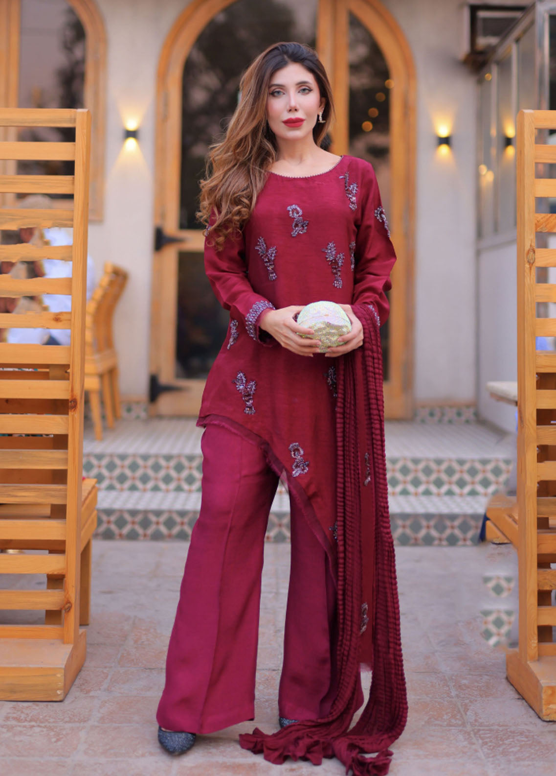 Manaal Arfeen Pret Western Raw Silk 3 Piece Suit MNL23T Helena