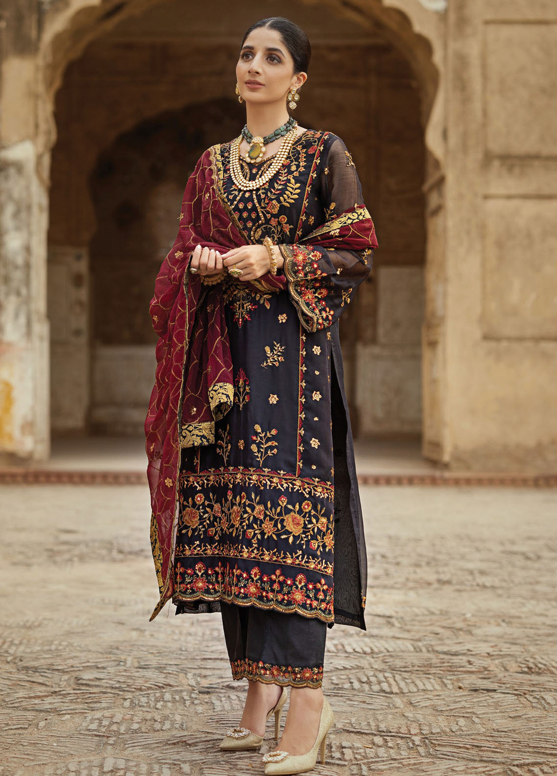 Tahra By Zainab Chottani Embroidered Luxury Festive Collection 2023 D-03 Firdaus