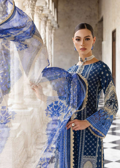 Tahra By Zainab Chottani Unstitched Lawn Collection 2023 Celestial Bliss 9B