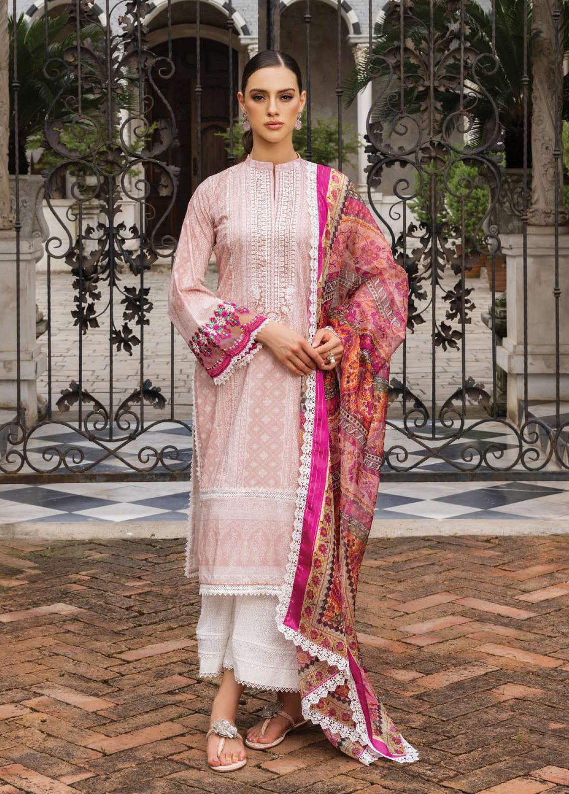 Tahra By Zainab Chottani Unstitched Lawn Collection 2023 Coraline 7B