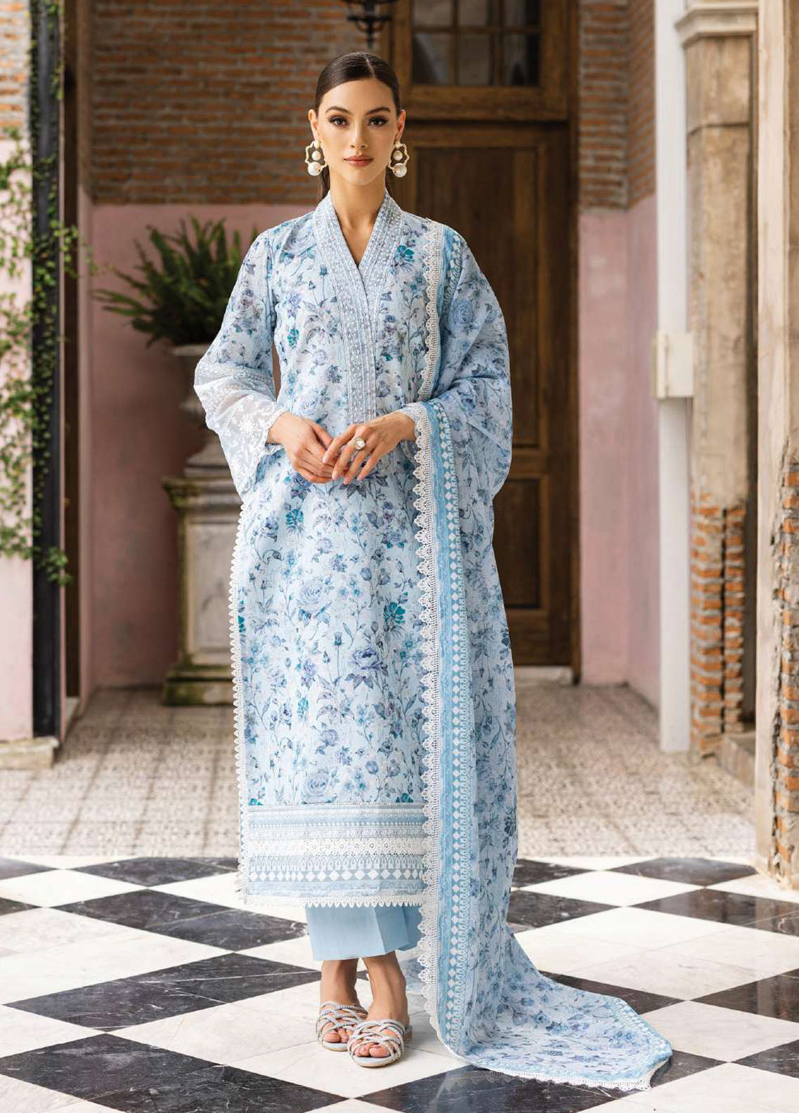 Tahra By Zainab Chottani Unstitched Lawn Collection 2023 Eden 3B