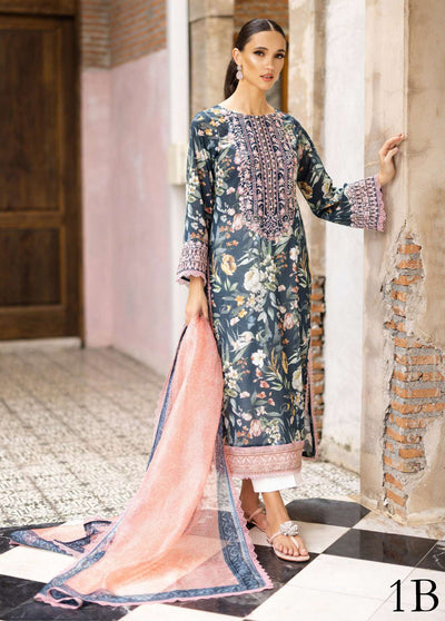 Tahra By Zainab Chottani Unstitched Lawn Collection 2023 Jade Charm 1B