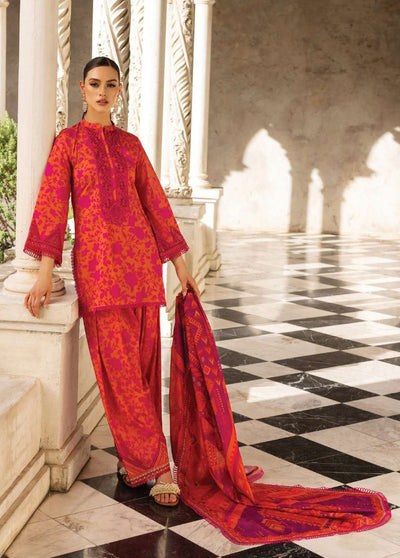 Tahra By Zainab Chottani Unstitched Lawn Collection 2023 Poppy Zest 4A