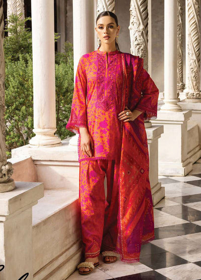 Tahra By Zainab Chottani Unstitched Lawn Collection 2023 Poppy Zest 4A