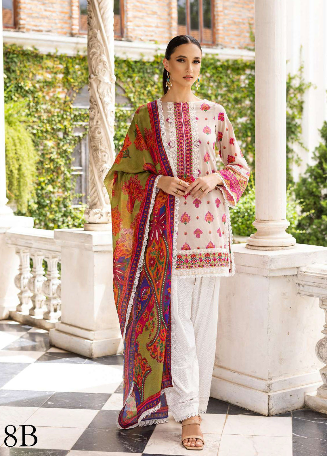 Tahra By Zainab Chottani Unstitched Lawn Collection 2023 Whipsy Lush 8B