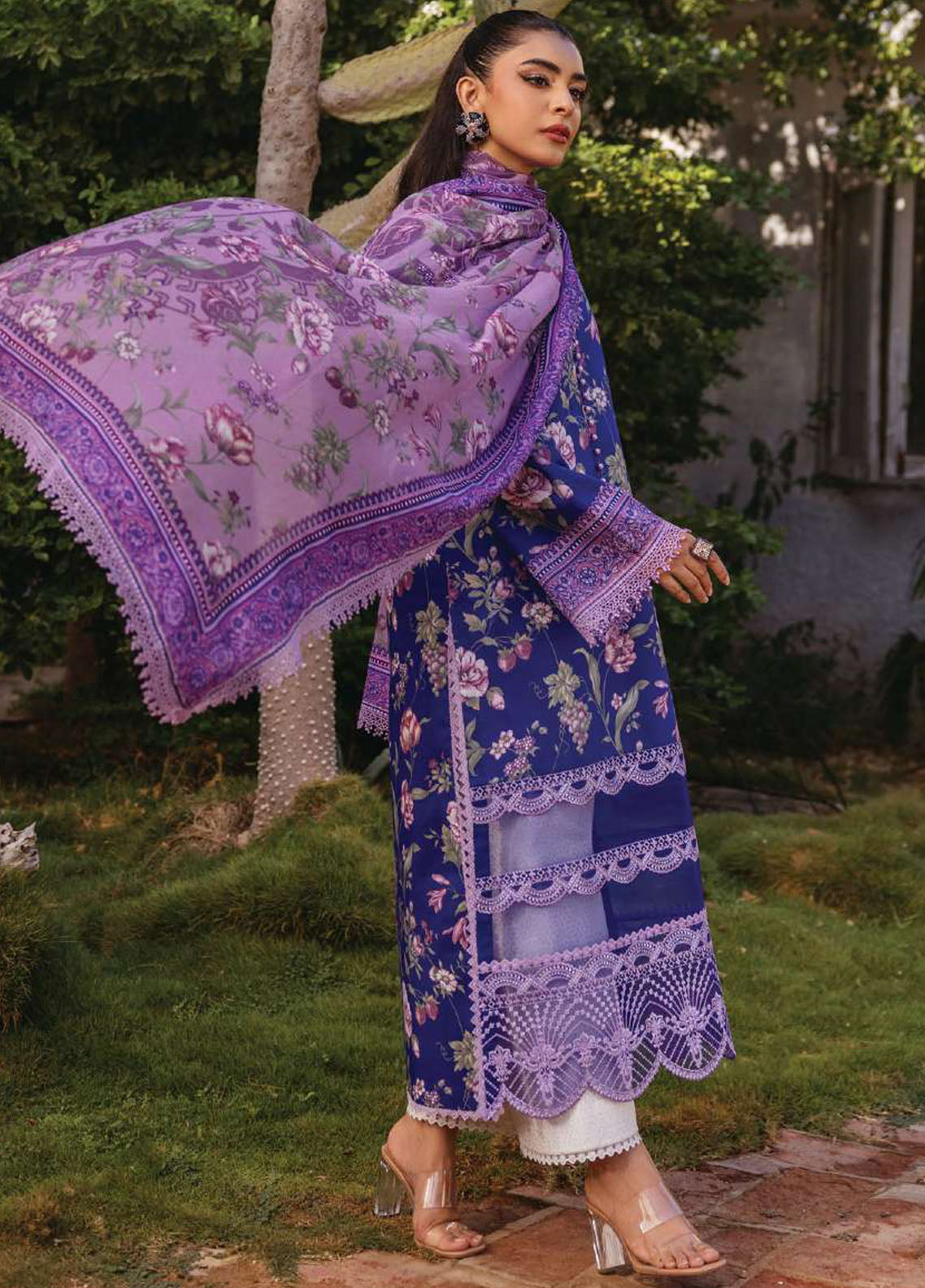 Tahra by Zainab Chottani Unstitched Lawn Collection 2024 1B Ryma